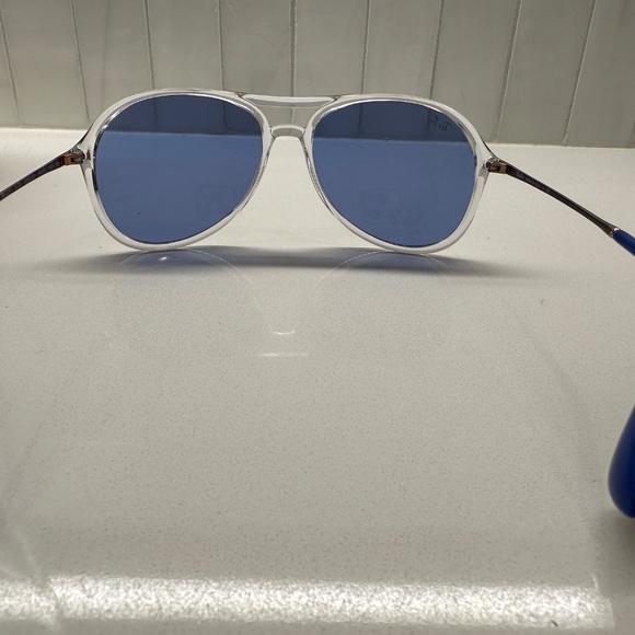 Ray Ban Dark Violet/Blue Alex Aviator Sunglasses - Picture 3 of 6